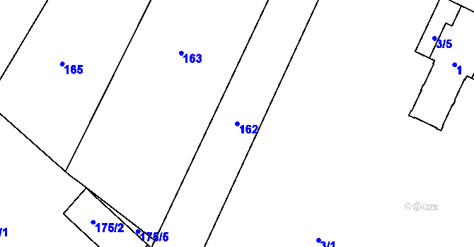Parcela st. 162 v KÚ Čejč, Katastrální mapa