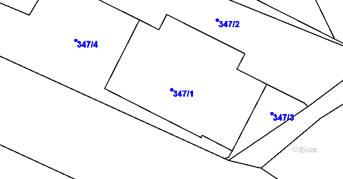 Parcela st. 347/1 v KÚ Čejč, Katastrální mapa