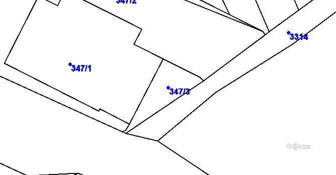Parcela st. 347/3 v KÚ Čejč, Katastrální mapa