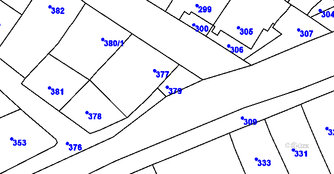 Parcela st. 379 v KÚ Čejč, Katastrální mapa