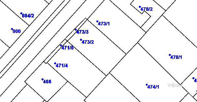 Parcela st. 474/2 v KÚ Čejč, Katastrální mapa