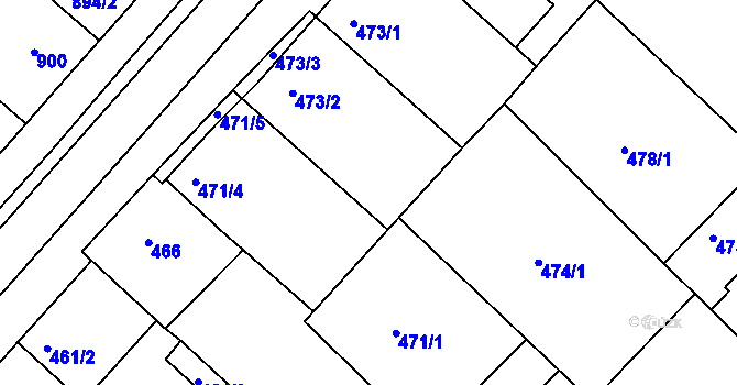 Parcela st. 474/3 v KÚ Čejč, Katastrální mapa