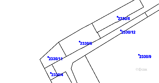 Parcela st. 2330/6 v KÚ Čejč, Katastrální mapa