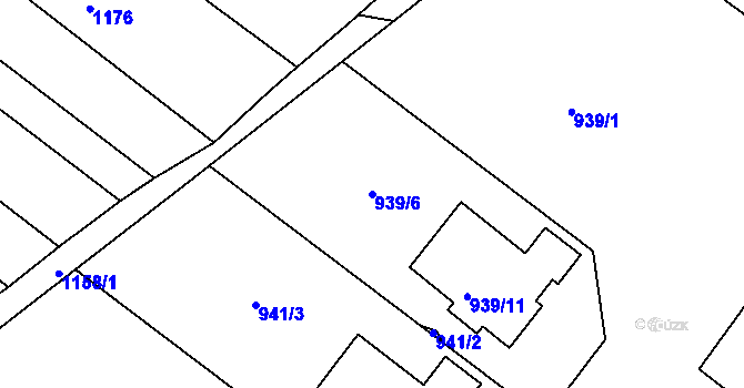 Parcela st. 939/6 v KÚ Čejč, Katastrální mapa