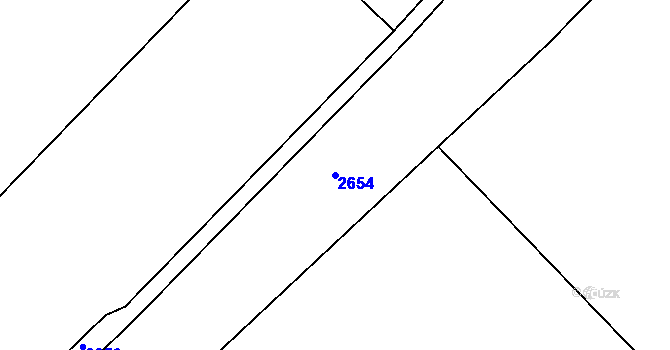 Parcela st. 2654 v KÚ Čejč, Katastrální mapa