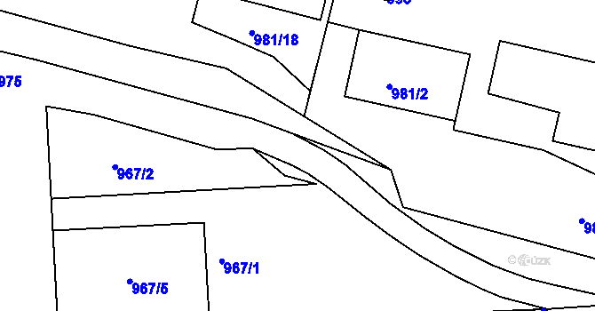 Parcela st. 981/9 v KÚ Čejč, Katastrální mapa