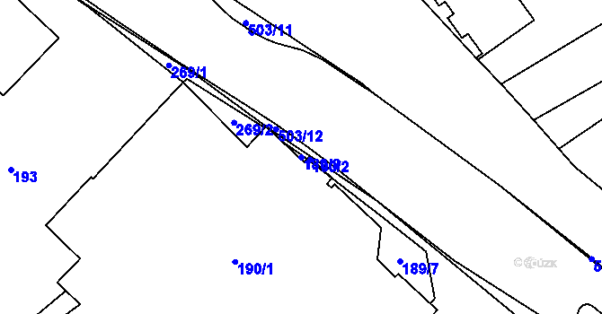 Parcela st. 189/8 v KÚ Čejč, Katastrální mapa