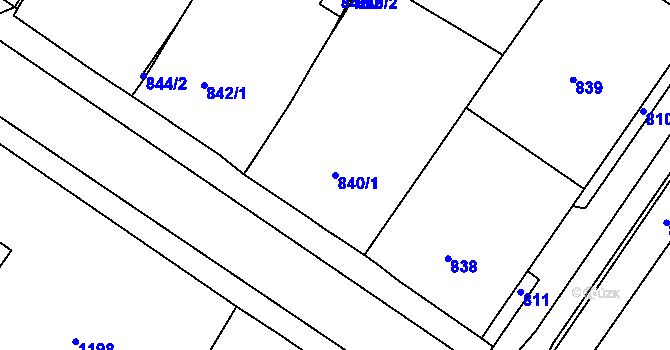 Parcela st. 840/1 v KÚ Čejč, Katastrální mapa
