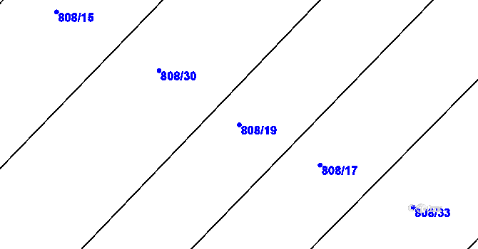 Parcela st. 808/19 v KÚ Čejetice, Katastrální mapa