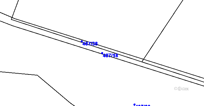 Parcela st. 487/18 v KÚ Sudoměř u Čejetic, Katastrální mapa