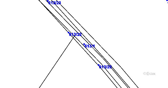 Parcela st. 613/1 v KÚ Sudoměř u Čejetic, Katastrální mapa