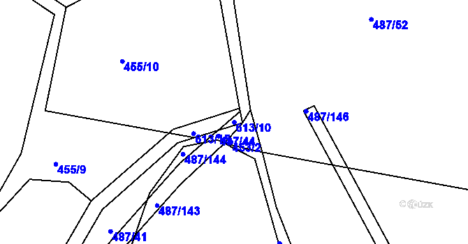 Parcela st. 613/10 v KÚ Sudoměř u Čejetic, Katastrální mapa