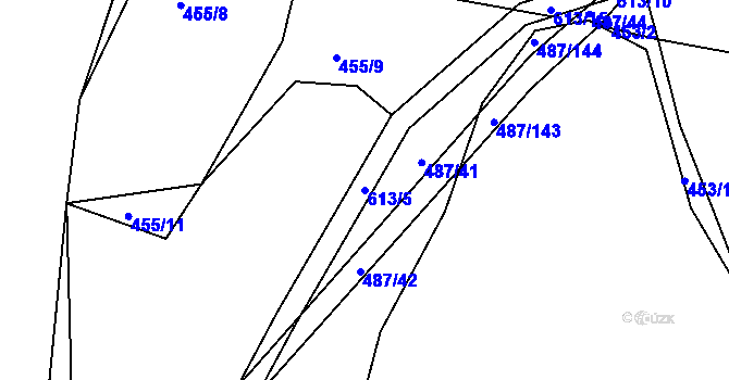Parcela st. 613/5 v KÚ Sudoměř u Čejetic, Katastrální mapa