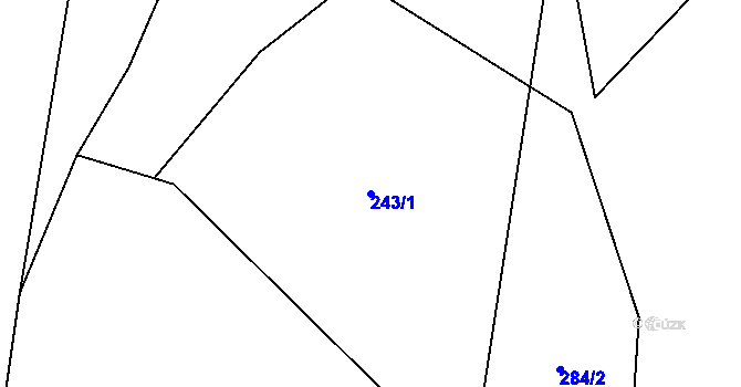 Parcela st. 243/1 v KÚ Čejkov, Katastrální mapa