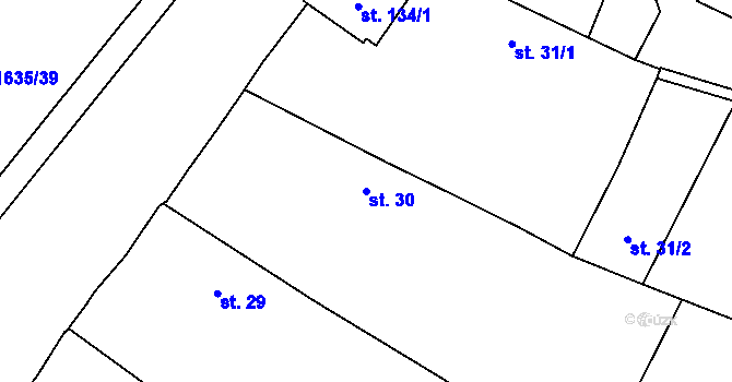 Parcela st. 30 v KÚ Čejkovice u Hluboké nad Vltavou, Katastrální mapa