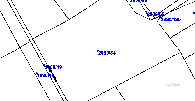 Parcela st. 2630/54 v KÚ Čejkovice, Katastrální mapa