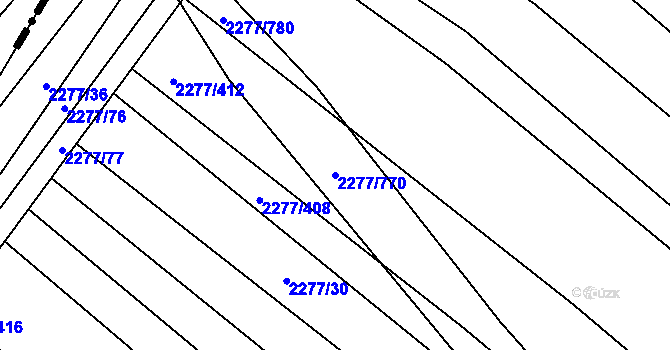 Parcela st. 2277/770 v KÚ Čejkovice, Katastrální mapa