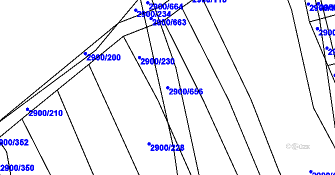 Parcela st. 2900/656 v KÚ Čejkovice, Katastrální mapa