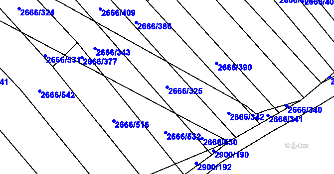 Parcela st. 2666/325 v KÚ Čejkovice, Katastrální mapa