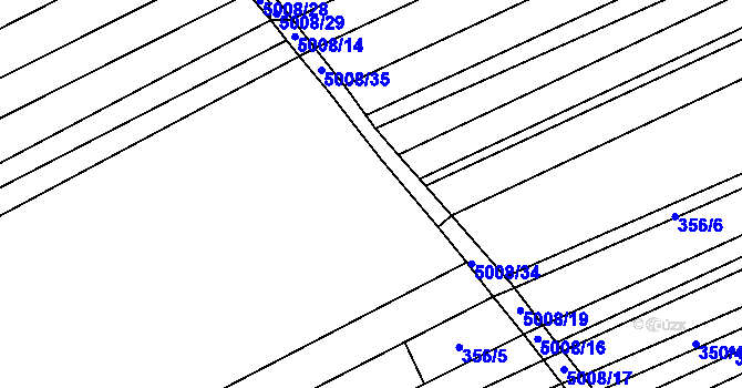 Parcela st. 363/3 v KÚ Čejkovice, Katastrální mapa