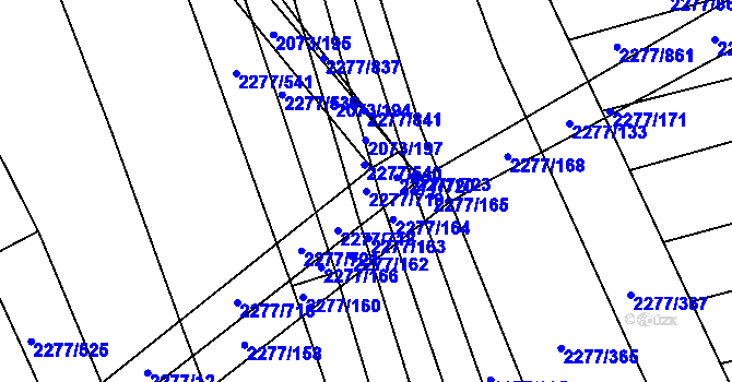 Parcela st. 2277/719 v KÚ Čejkovice, Katastrální mapa