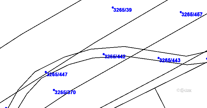 Parcela st. 3265/442 v KÚ Čejkovice, Katastrální mapa