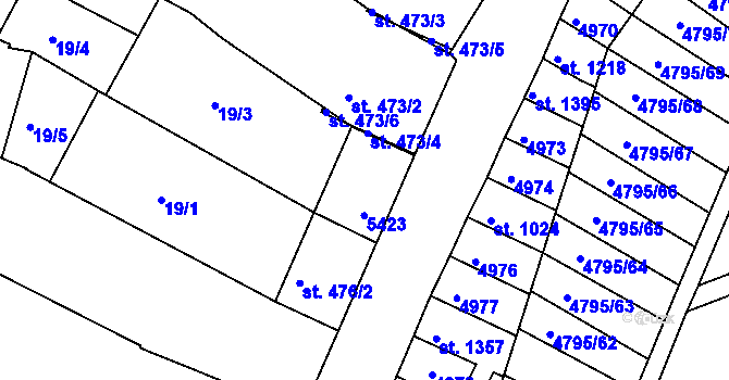 Parcela st. 474 v KÚ Čejkovice, Katastrální mapa