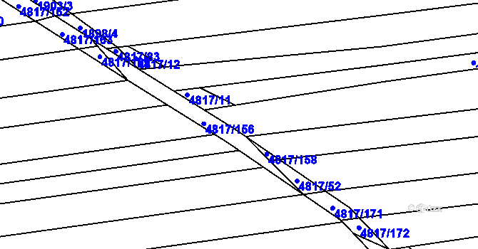 Parcela st. 4817/10 v KÚ Čejkovice, Katastrální mapa