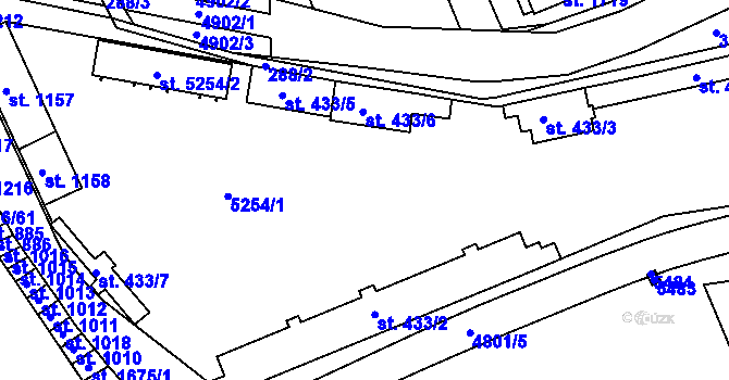 Parcela st. 5254 v KÚ Čejkovice, Katastrální mapa