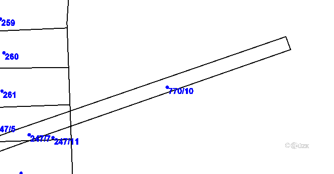 Parcela st. 770/10 v KÚ Čejkovy, Katastrální mapa