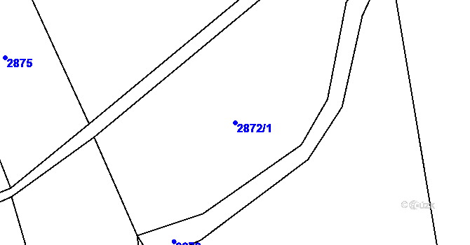 Parcela st. 2872/1 v KÚ Čejkovy, Katastrální mapa
