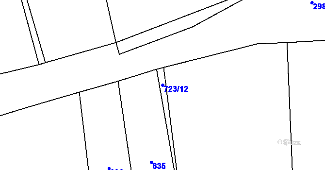 Parcela st. 723/12 v KÚ Čejkovy, Katastrální mapa