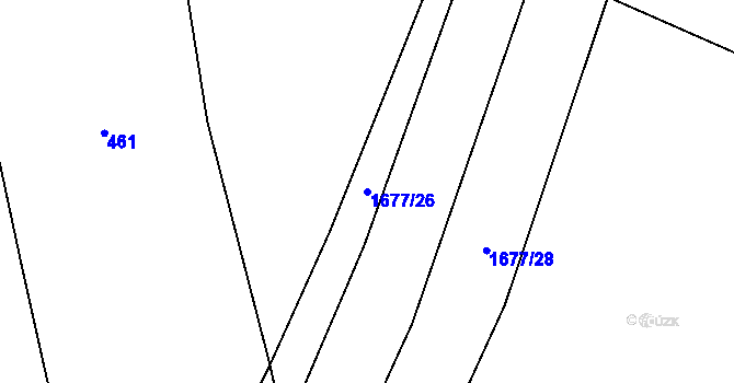 Parcela st. 1677/26 v KÚ Čejov, Katastrální mapa