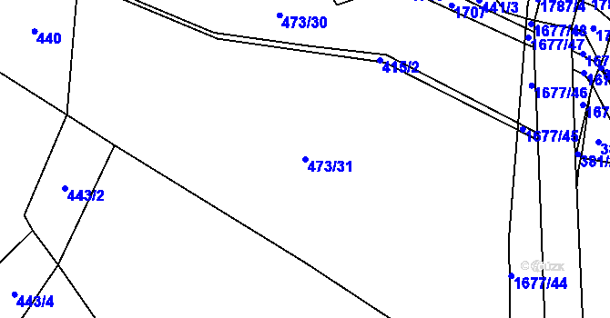 Parcela st. 473/31 v KÚ Čejov, Katastrální mapa