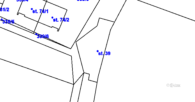 Parcela st. 39 v KÚ Čekanice, Katastrální mapa