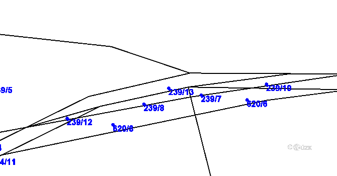 Parcela st. 239/13 v KÚ Milčice u Čekanic, Katastrální mapa
