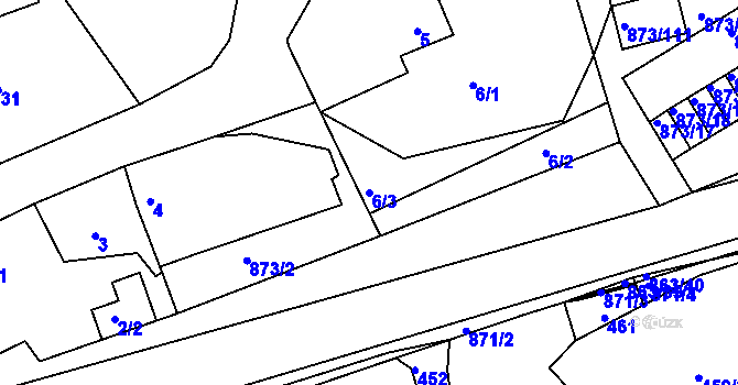 Parcela st. 6/3 v KÚ Čekanice u Tábora, Katastrální mapa