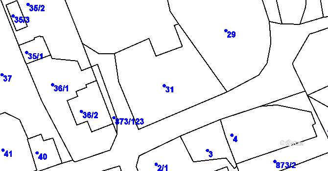 Parcela st. 31 v KÚ Čekanice u Tábora, Katastrální mapa