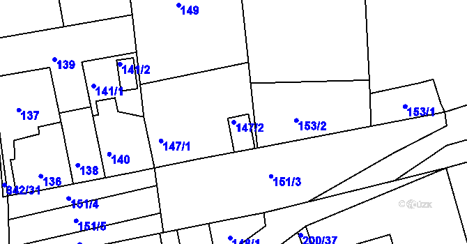 Parcela st. 147/2 v KÚ Čekanice u Tábora, Katastrální mapa