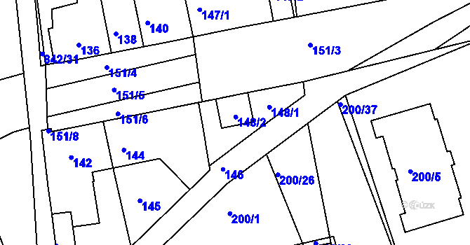 Parcela st. 148 v KÚ Čekanice u Tábora, Katastrální mapa