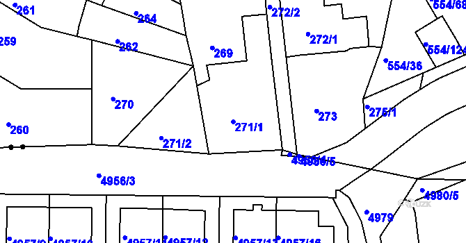 Parcela st. 271/1 v KÚ Čekanice u Tábora, Katastrální mapa