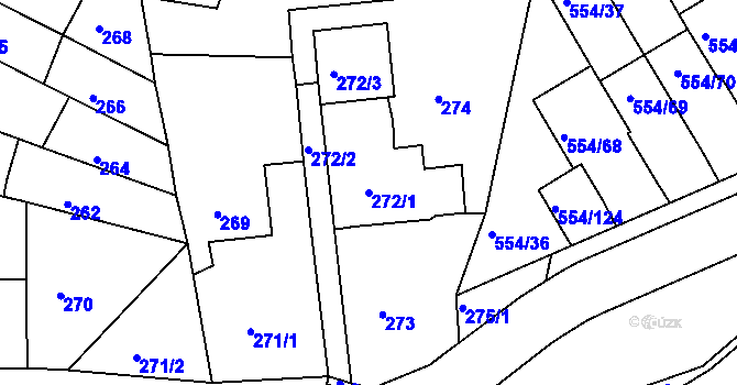 Parcela st. 272/1 v KÚ Čekanice u Tábora, Katastrální mapa