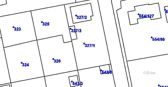 Parcela st. 327/1 v KÚ Čekanice u Tábora, Katastrální mapa