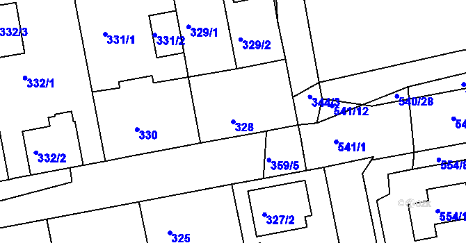 Parcela st. 328 v KÚ Čekanice u Tábora, Katastrální mapa