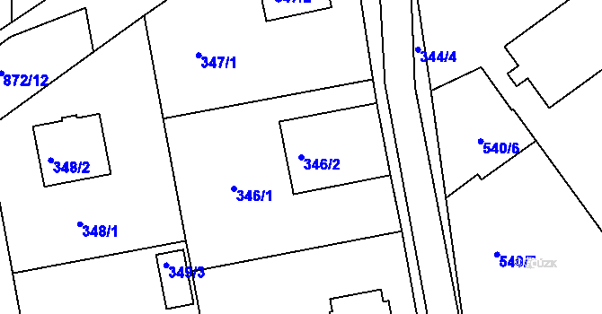 Parcela st. 346/2 v KÚ Čekanice u Tábora, Katastrální mapa