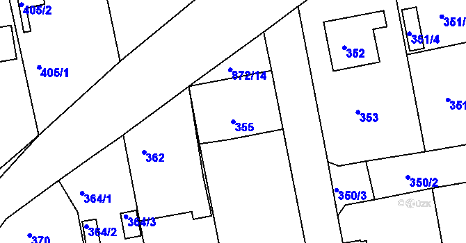 Parcela st. 355 v KÚ Čekanice u Tábora, Katastrální mapa