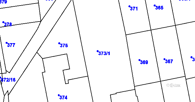 Parcela st. 373/1 v KÚ Čekanice u Tábora, Katastrální mapa