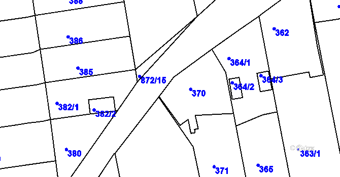 Parcela st. 373/2 v KÚ Čekanice u Tábora, Katastrální mapa