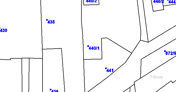 Parcela st. 440/1 v KÚ Čekanice u Tábora, Katastrální mapa