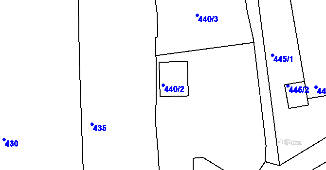 Parcela st. 440/2 v KÚ Čekanice u Tábora, Katastrální mapa